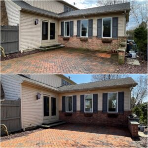 Brick patio cleaning from Oddly Satisfying Pressure Washing