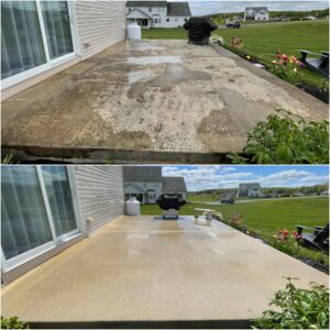 Patio pressure washed by Oddly Satisfying Pressure Washing