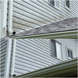 Photo of the cleaning of vinyl siding by Oddly Satisfying Pressure Washing